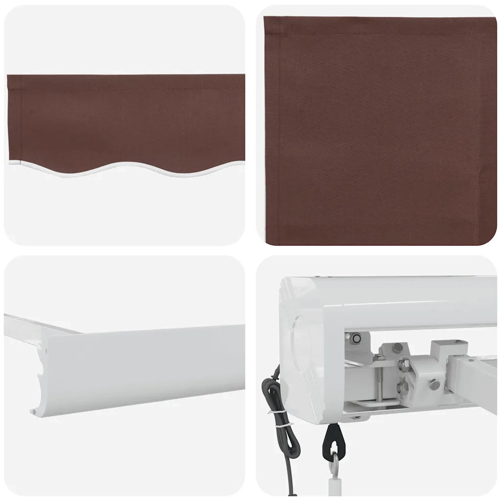 Tenda da Sole Retrattile Automatica Marrone 450x300 cm 3215731