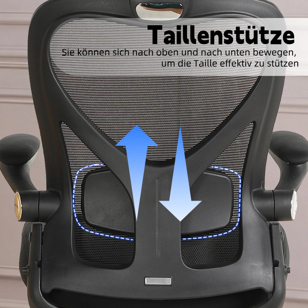Sedia da ufficio ergonomica pieghevole ¨C Zephmum ¨C nera