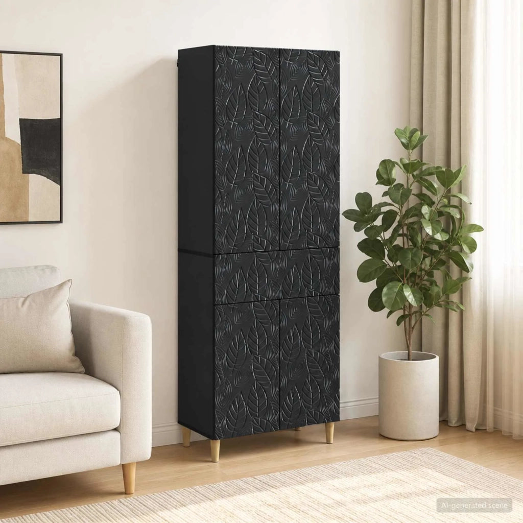 Set di armadi 2 pcs Nero Legno ingegnerizzato 3416746