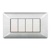 PLACCA EASY MATIX ALLUMINIO CHIARO 4P