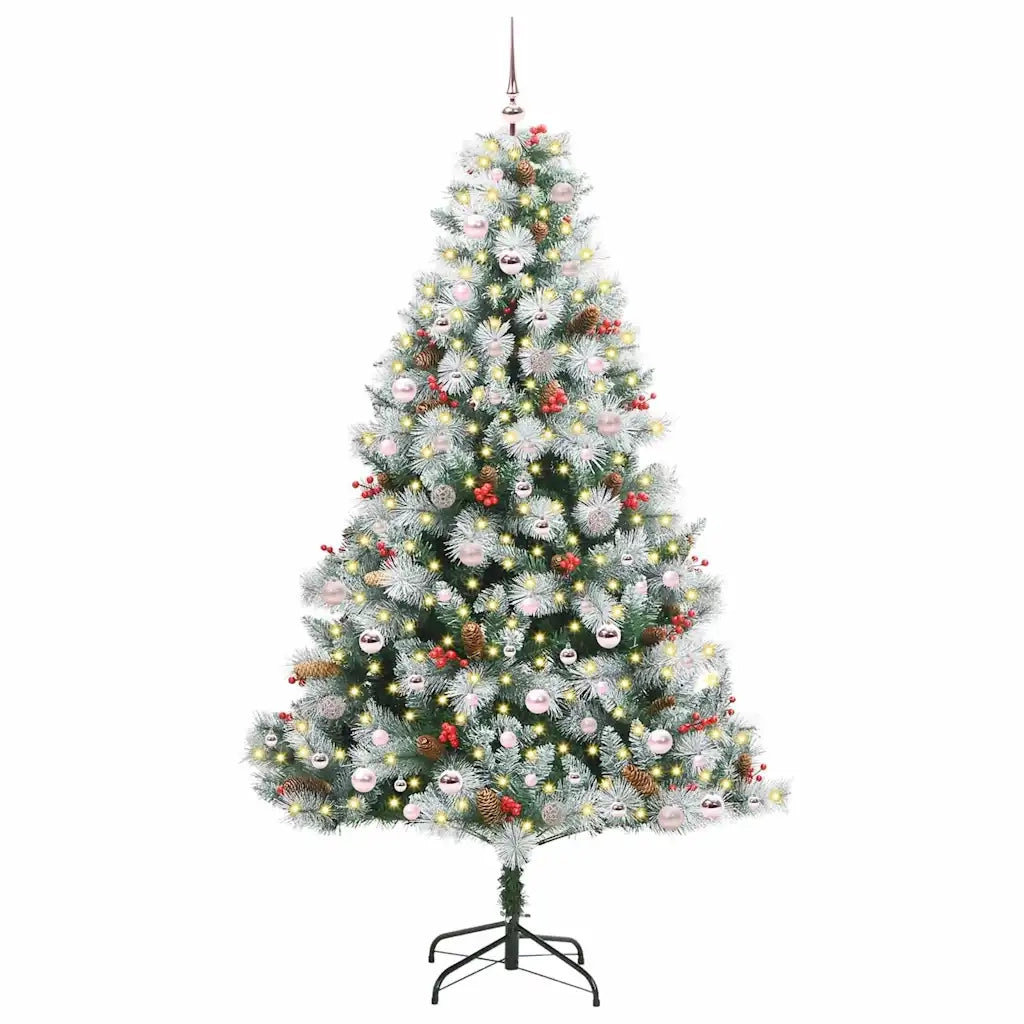 Albero di Natale artificiale Verde e bianco 240 cm 3395199