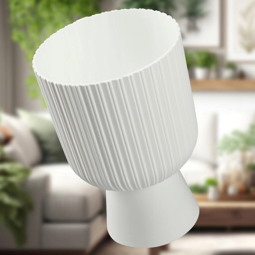 Vaso da fiori KADAX, vaso da fiori da giardino, copertura in plastica, 18 cm, supporto per fiori, bianco