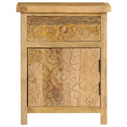 Comodino in Legno Massello di Mango 40x30x50 cm 246152