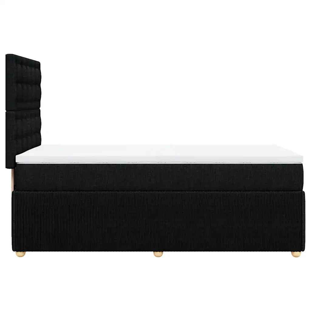 Giroletto a Molle con Materasso Nero 90x190 cm in Tessuto 3291927