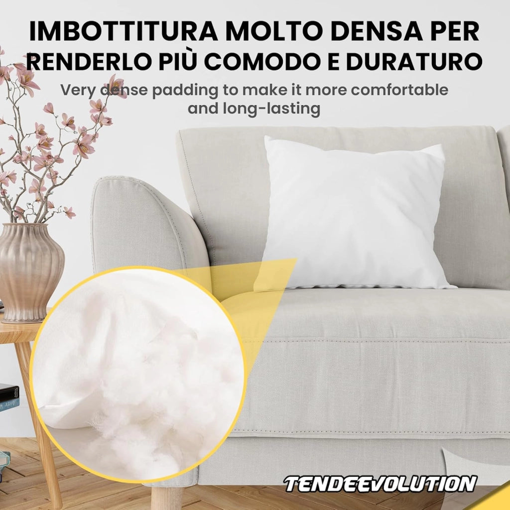 Anima Imbottitura Cuscino 45x45 - Riempimento di Alta Qualità per Cuscini Decorativi e Federe - Confortevole, Ipoallergenico e Lavabile