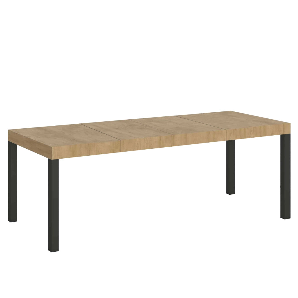 Tavolo allungabile 90x160/420 cm EveryX Premium quercia natura telaio Antracite