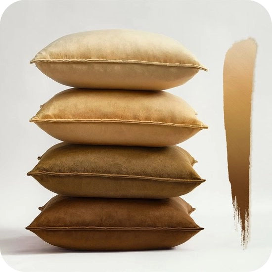 Set di cuscini decorativi - 4 pezzi - velluto - 40 x 40 cm