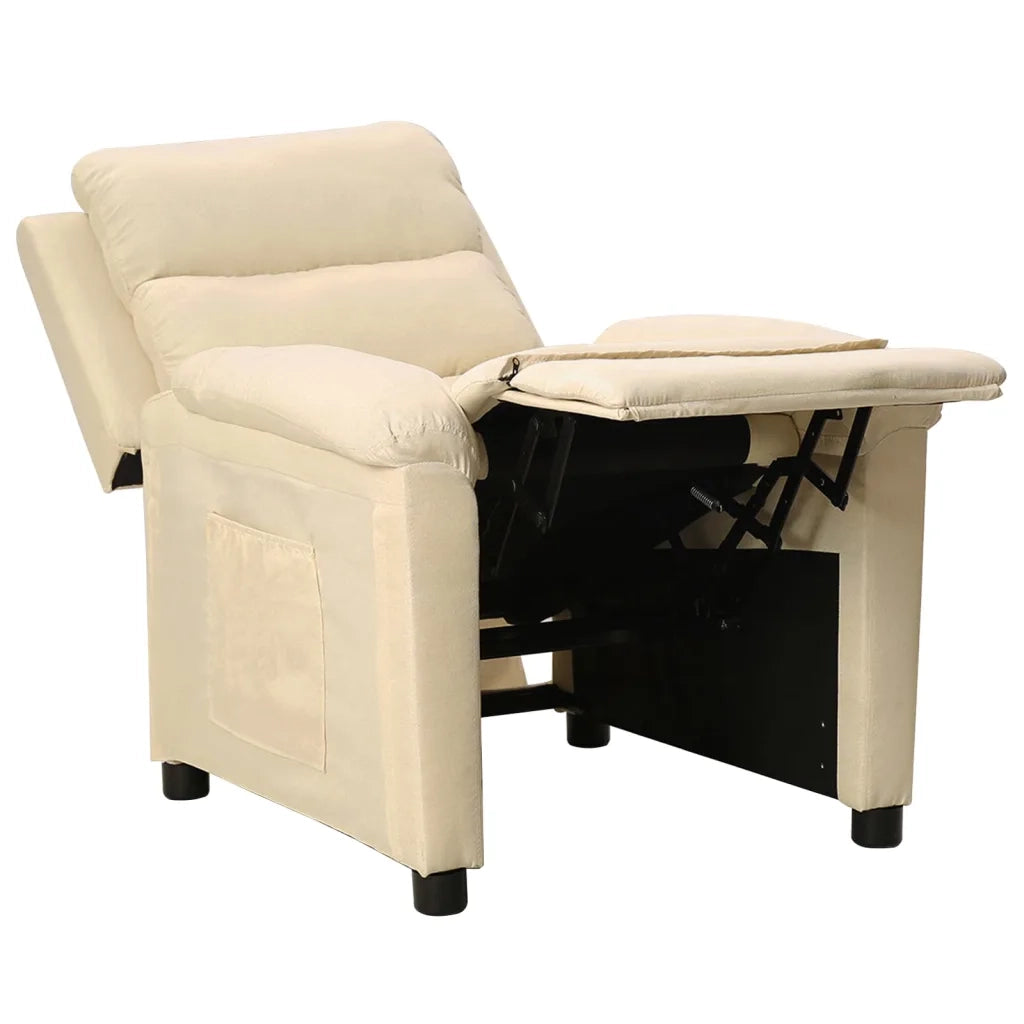 Poltrona Reclinabile in Tessuto Crema 342348