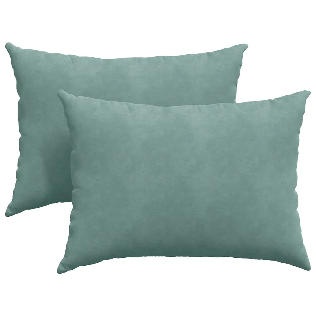 Cuscini da Divano 2 pz-Set di 2 Cuscini per Sofa Verde Mare 70 x 50 cm Tessuto in Cords