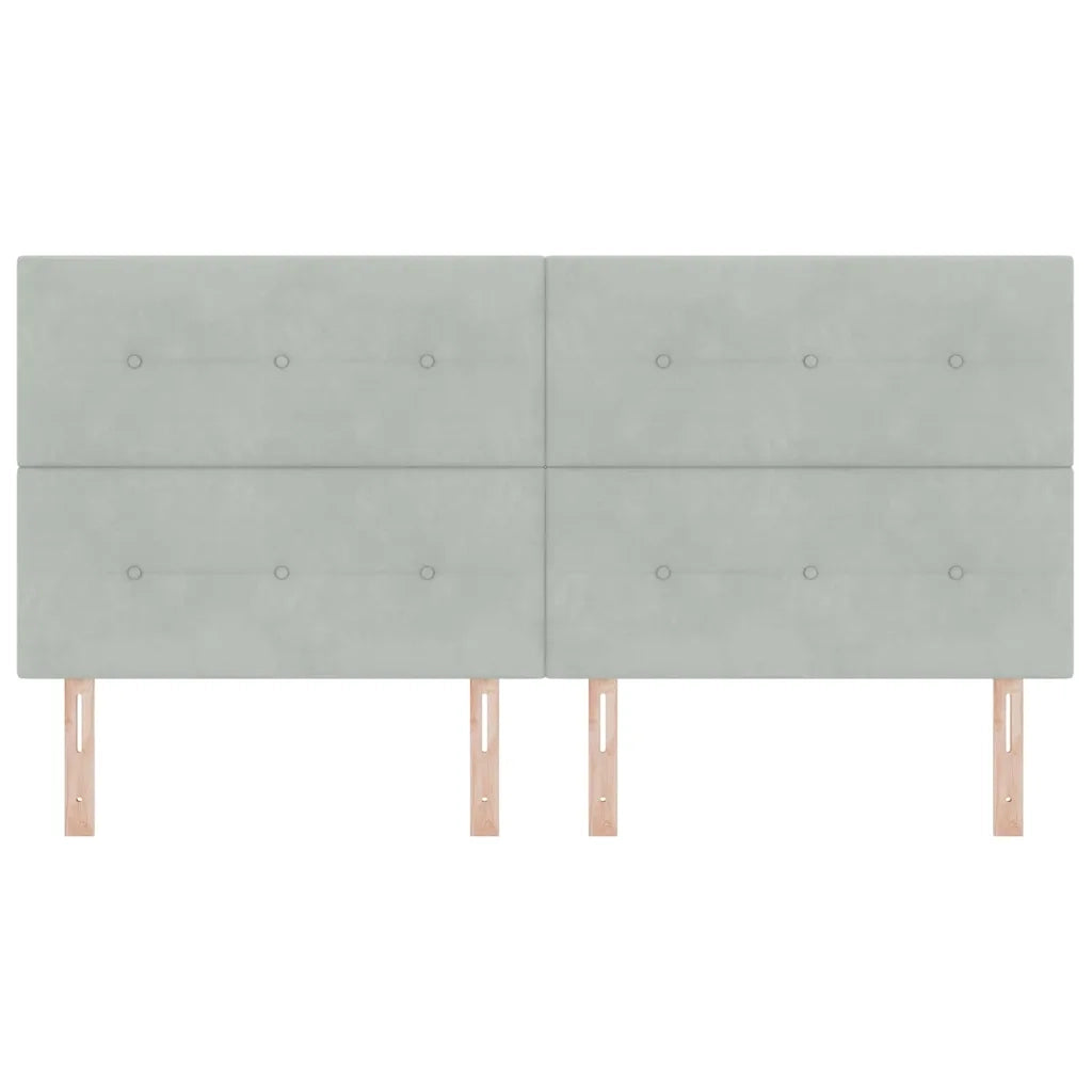 Testiera Grigio chiaro 200 cm Velluto 3337867