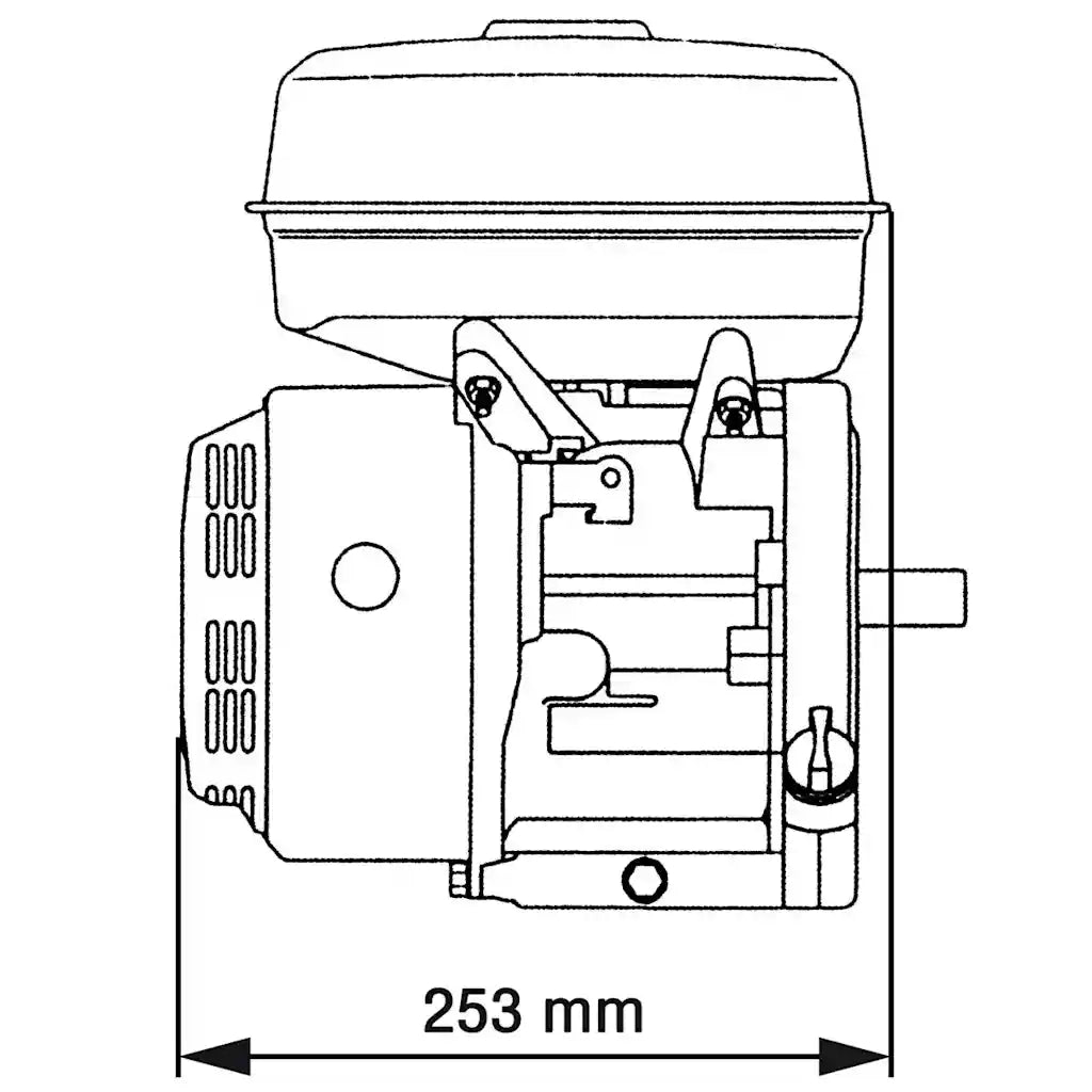 Motore a Benzina Nero 6,5 HP 4,8 kW 141246