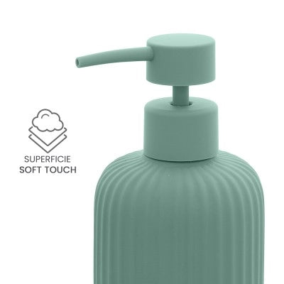 Set accessori bagno 2 pezzi in ceramica verde soft touch Spring