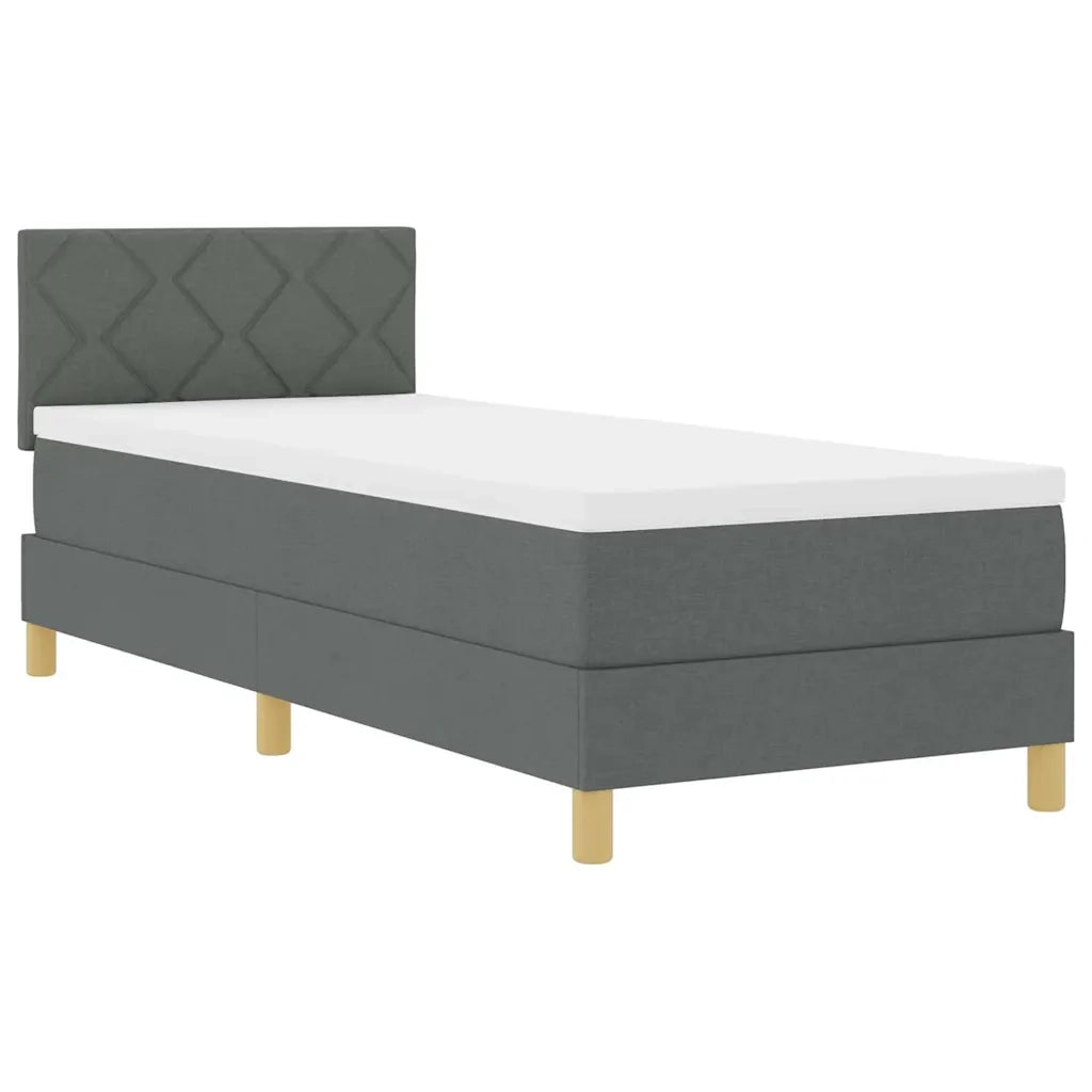 Letto a Sorgente LED Grigio scuro 80 x 200 cm Tessuto 3342472