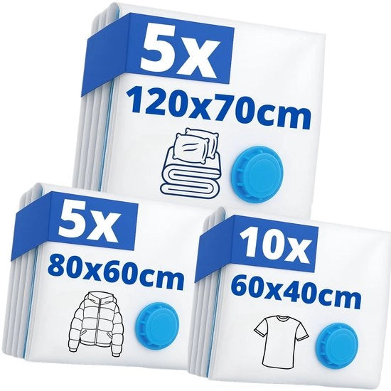 20 sacchi di stoccaggio per abbigliamento - Opberging - Diversi formati