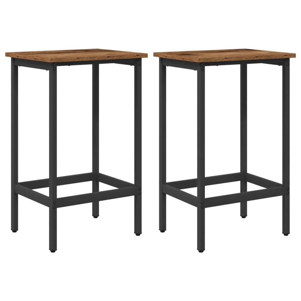 Sgabello da bar 2 pcs Legno antico 40 x 32 x 74 cm 8006154