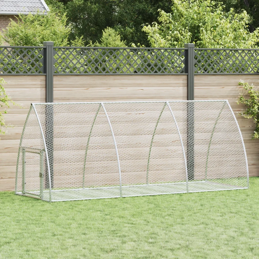 Gabbia per Conigli Argento 300x105x120 cm in Acciaio Zincatocod mxl 92535