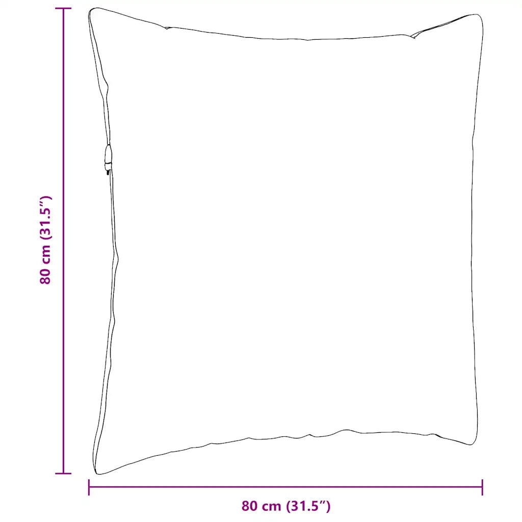 Cuscini da Divano 2 pz-Set di 2 Cuscini per Sofa Nero 80 x 80 cm Tessuto 719718