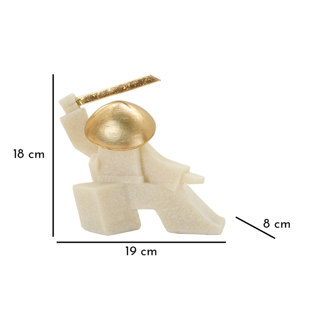 Statuetta samurai Oda Quarzy -B- in resina e metallo
