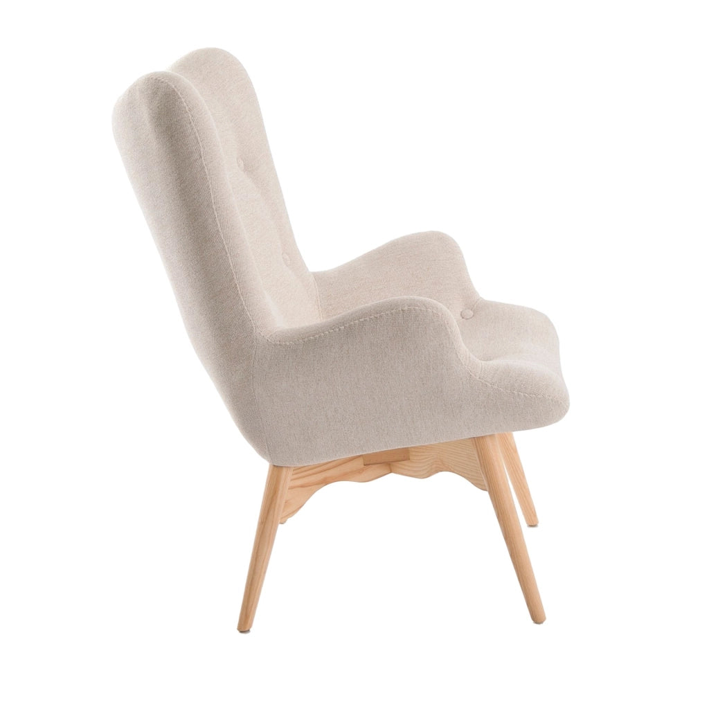 Poltrona in tessuto beige