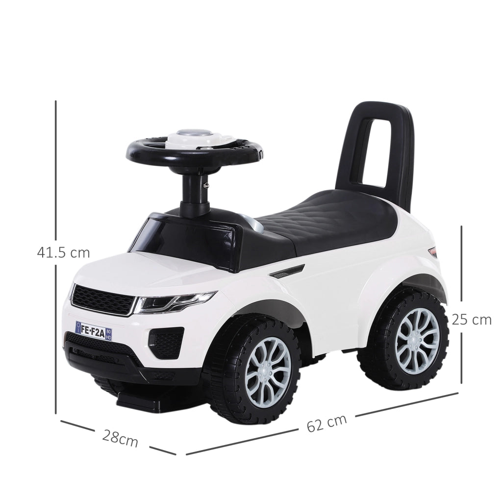 Macchina Cavalcabile per Bambini ¨C Minimal ¨C Bianco con Vano Contenitore