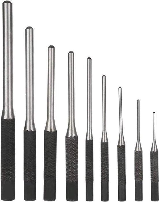 Set di punteria a rullo professionale da 9 pezzi con valigetta portatile in acciaio resistente.