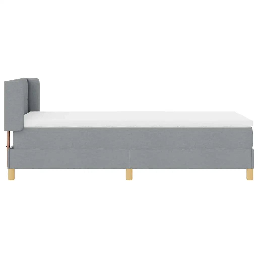 Letto a molle con materasso Grigio chiaro 200 x 100 cm Tessuto 3341279