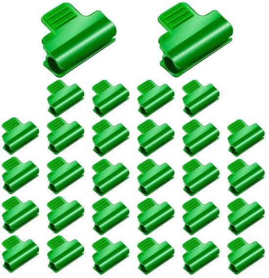 Clip per tenda 30 pezzi - 11 mm - plastica - duraturo - antiscivolo - funzione di fissaggio - adatto per telo di zecca - clip per giardino
