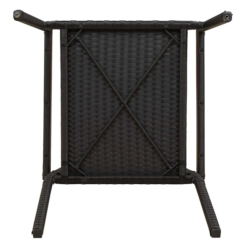Sedie impilabili da giardino 4 pcs Nero e Marrone 3403061