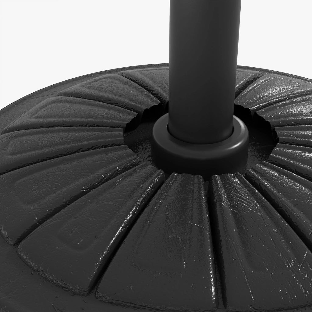Base per Ombrellone Rotonda in Cemento ¨C Minimal ¨C ?43cm, Nero