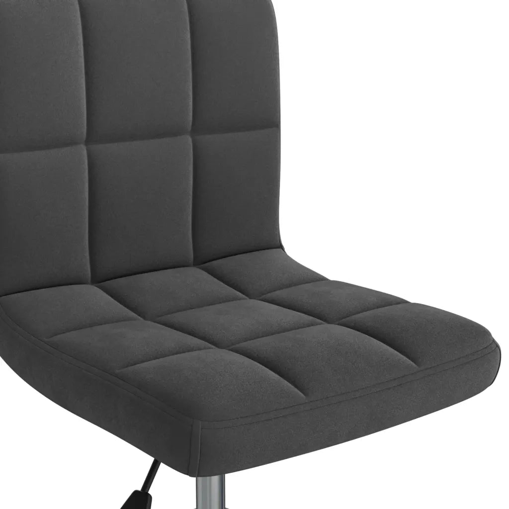 Sedia da Pranzo Girevole Nera in Velluto 3087593