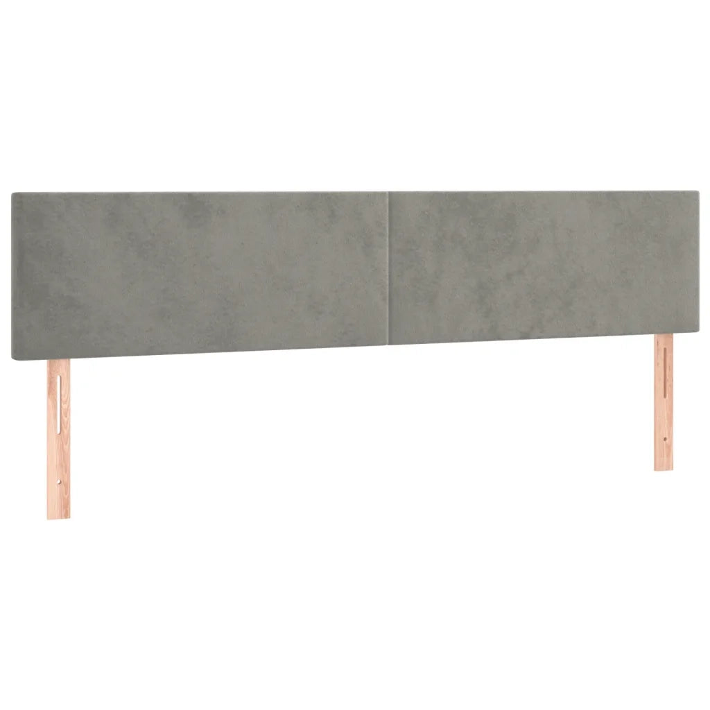 Letto a Molle Materasso e LED Grigio Chiaro 120x190 cm Velluto 3270299
