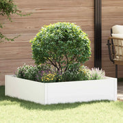 Bordura per Prato 100 x 100 x 35 cm Acciaio Bianco 8008975