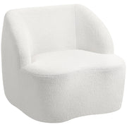 Poltrona Moderna con Rivestimento in Tessuto ¨C Minimal ¨C Cremewei?