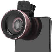 Lente per Telefono 0,45x Angolo Ampio/12,5x Macro - Adatto per Smartphone/Tablet - Materiale ABS - Incluso Clip/Tas - Lente per Fotocamera