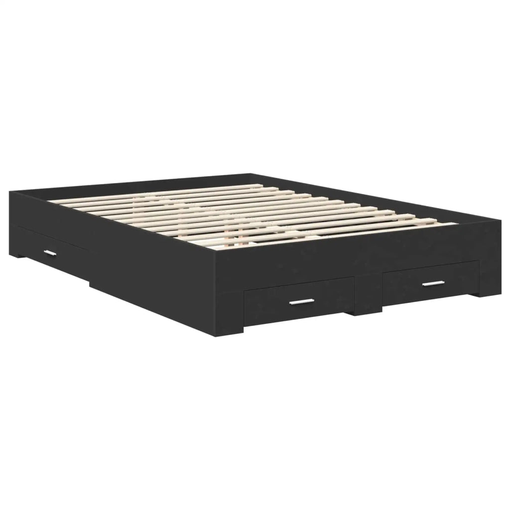 Struttura del letto Nero 135 x 190 cm Legno multistrato 3410905