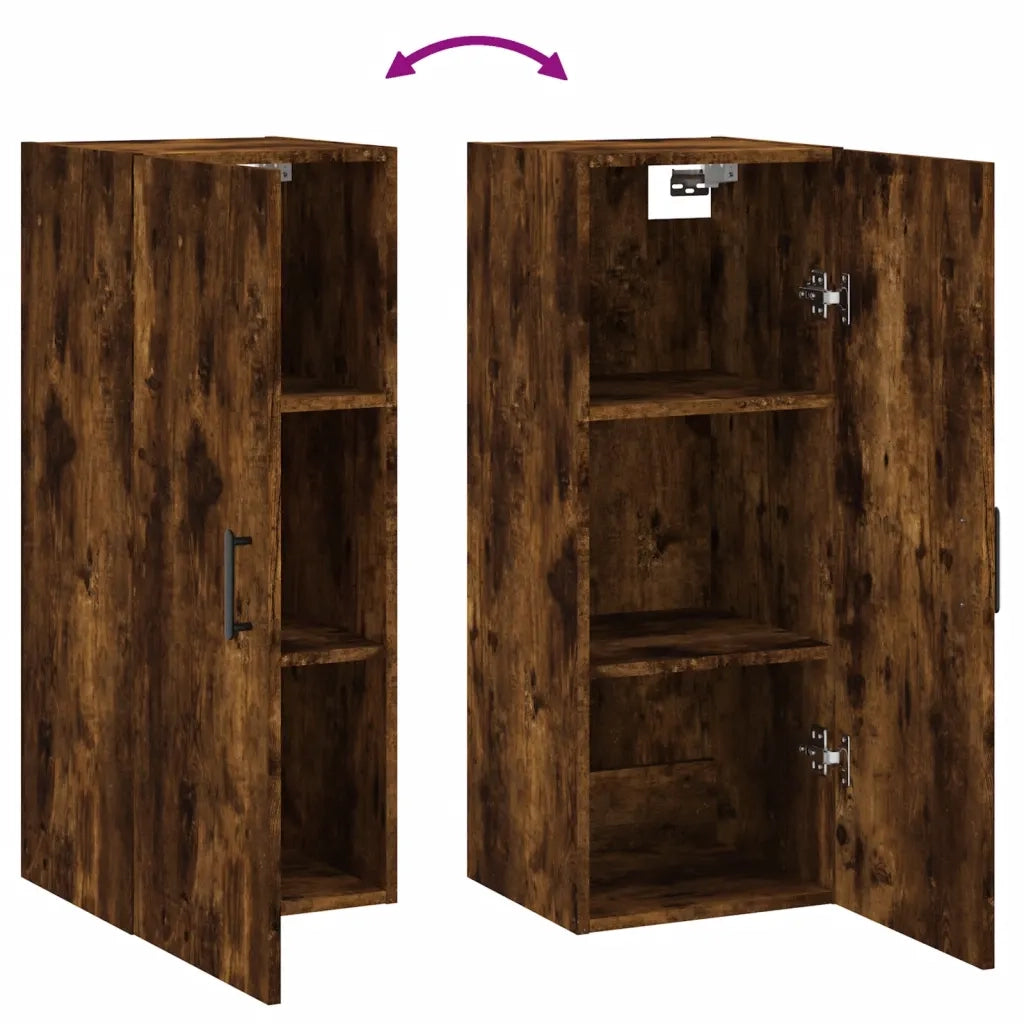 Mobile a Parete Rovere Fumo 34,5x34x90 cm 828865