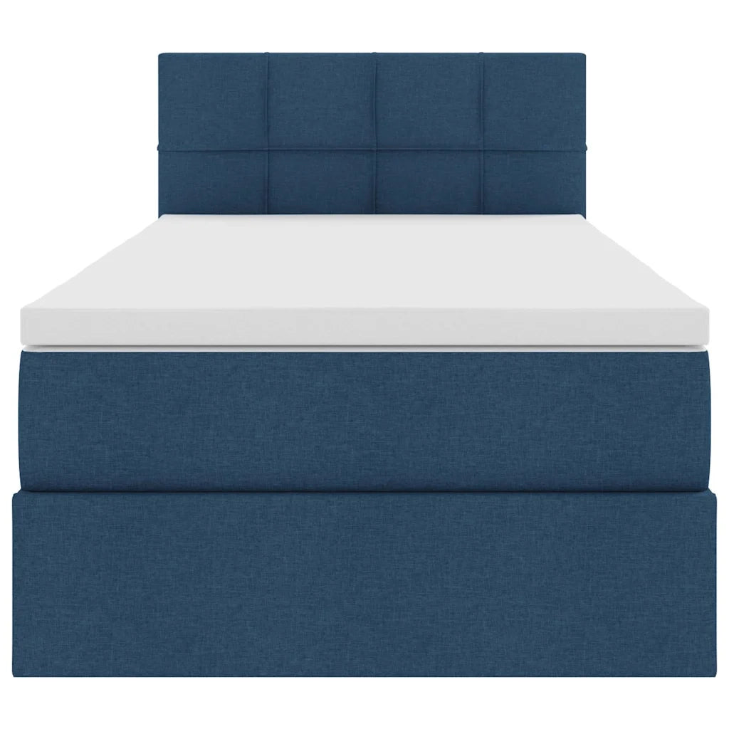 Letto con contenitore e materasso con materasso Blu 90 x 200 cm