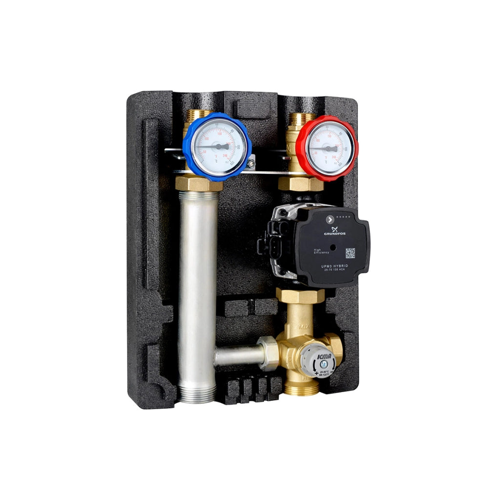 GRUPPO RILANCIO con Miscelazione a PUNTO VARIABILE DX con Pompa YONOS PARA RS25/6  1"1/2M-3/4F