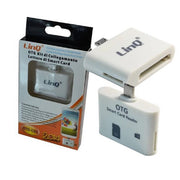 Trade Shop - Otg Kit Di Collegamento 2in1 Smart Card Reader Micro Usb Smartphone Tablet Otg-cs5 -