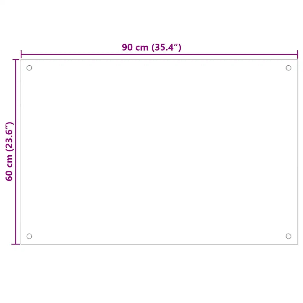 Schienale da cucina 2 pcs Trasparente 90 x 60 cm 3415430