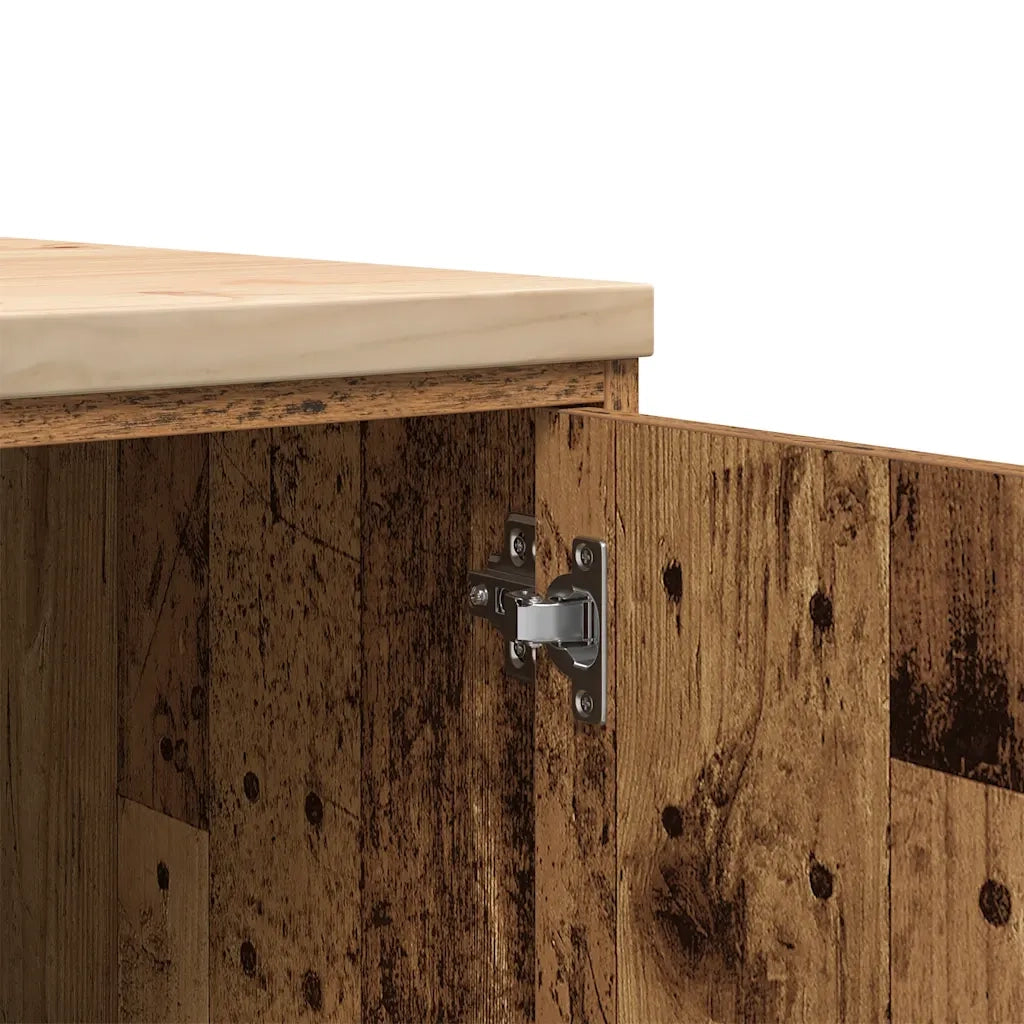 Armadietto per Garage in Legno Vecchio 30x51x85 cm 860560