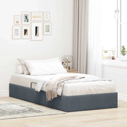 Letto ottomano Grigio Scuro 90 x 200 cm Velluto 3442857