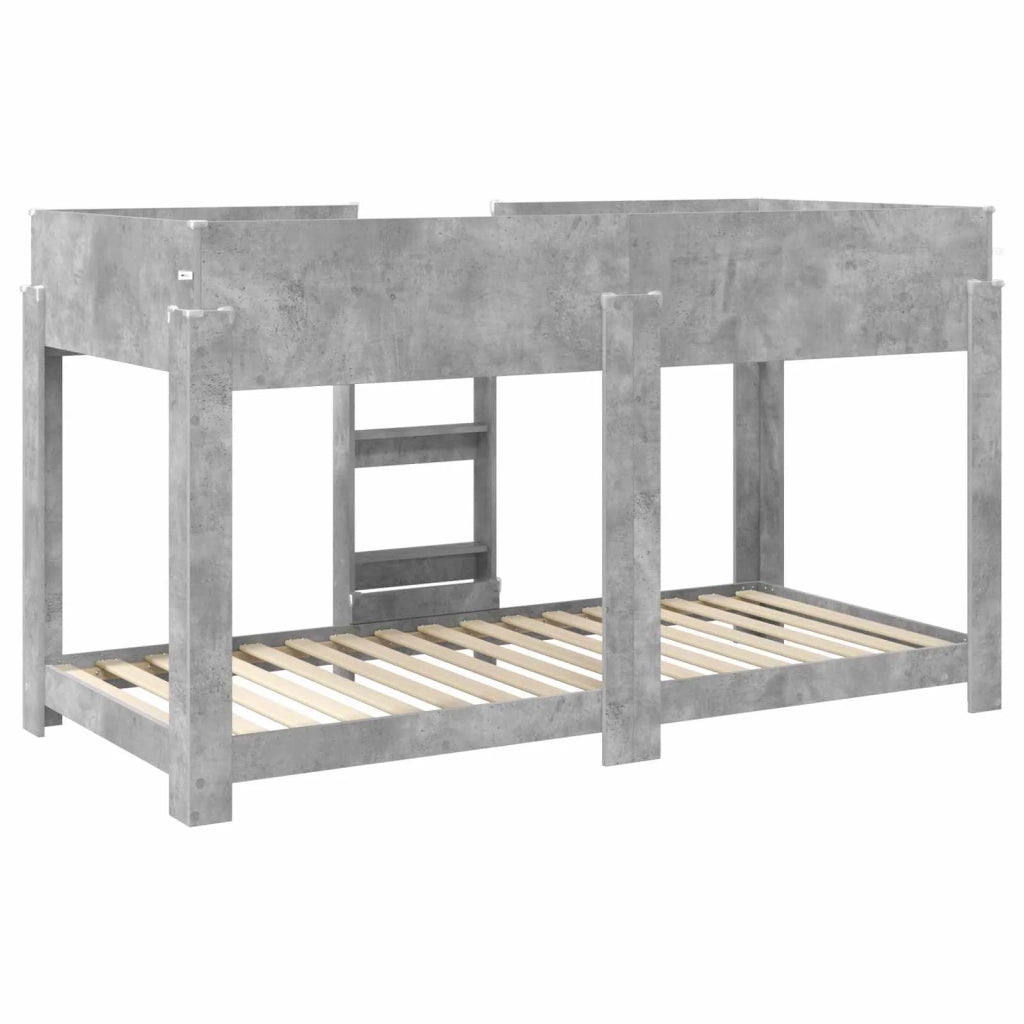 Letto a Castello per Bambini Grigio cemento 100 x 200 cm