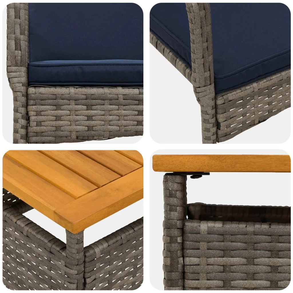 Set da giardino con cuscino acciaio 42025106