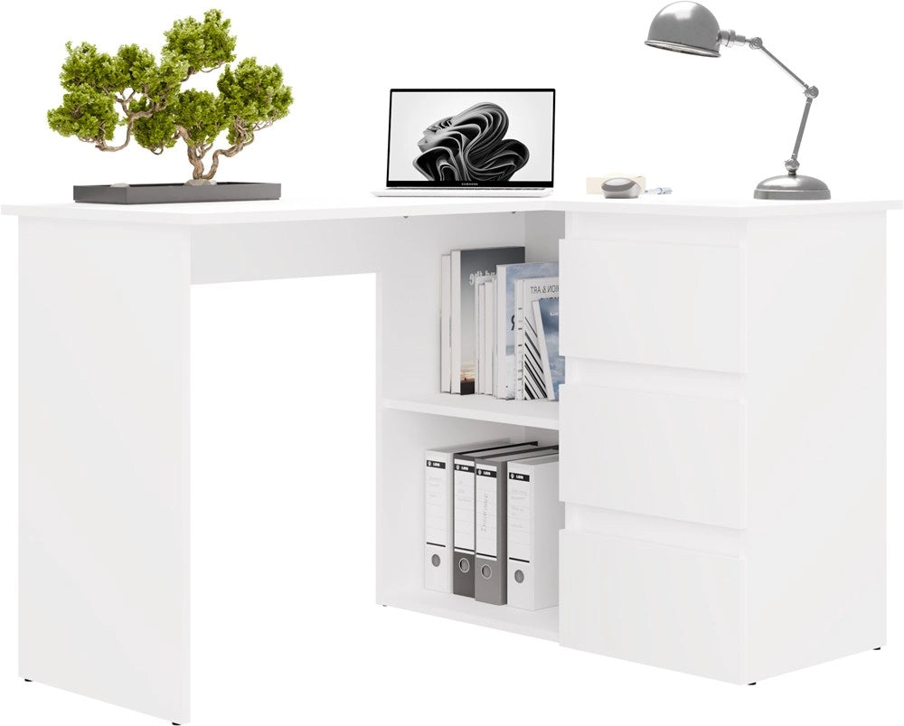 Scrivania NICEA destro bianco per ufficio e studio