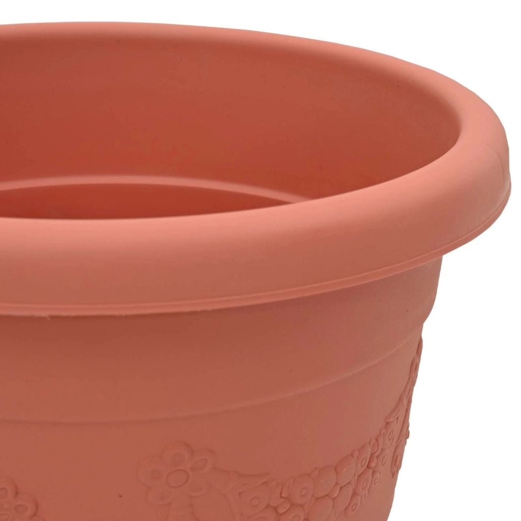 Vasi per Piante 6 pcs Rosso Mattone Ø 22 x 18 cm Plastica 3403270