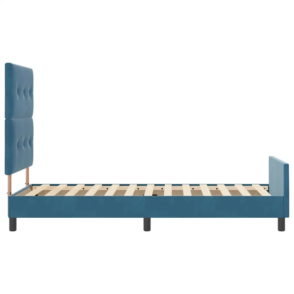 Letto a molle con testiera Blu Scuro 90 x 200 cm Velluto 3344919