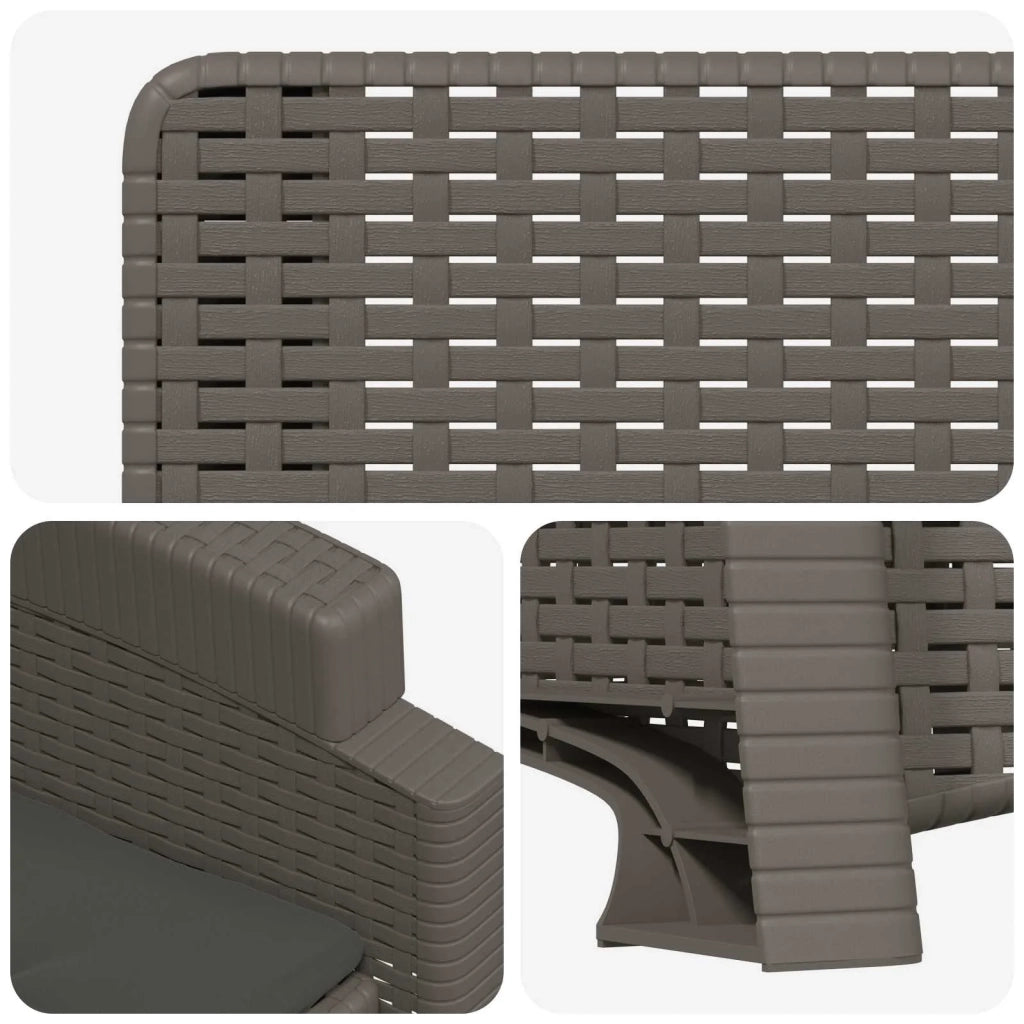 Sedia da giardino reclinabile effetto rattan 8012013