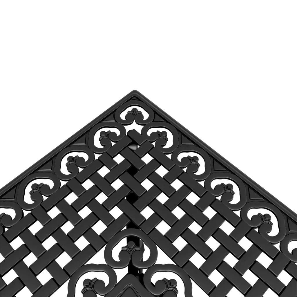Set da Pranzo da Giardino 5 pz Nero in Alluminio Pressofuso 3216350