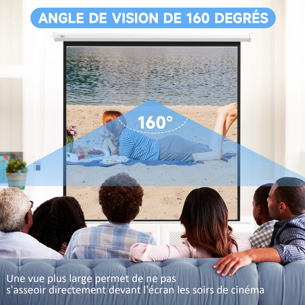 Telo da proiezione 96 pollici 4K HD ¨C Zephmum ¨C Bianco 195x182x8 cm